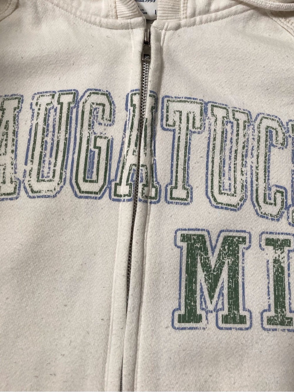 SAUGATUCK MI Cream Color Sweatshirt